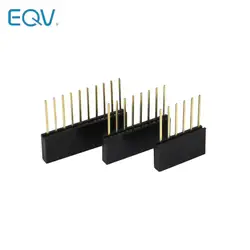 Pin Single Row para Arduino, Cabeçalho Feminino Longo PC104, Tira de Soquete, Conector PCB Empilhável, 1x6p 8p 10P, 10Pcs, 2.54mm, 10Pcs