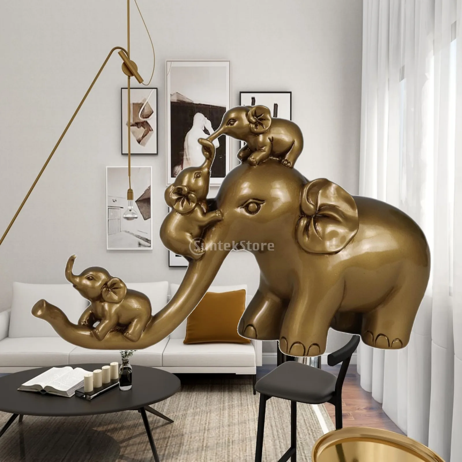 Figurine Tabletop Resin Animal Statue Hotel Decor Wedding Gift