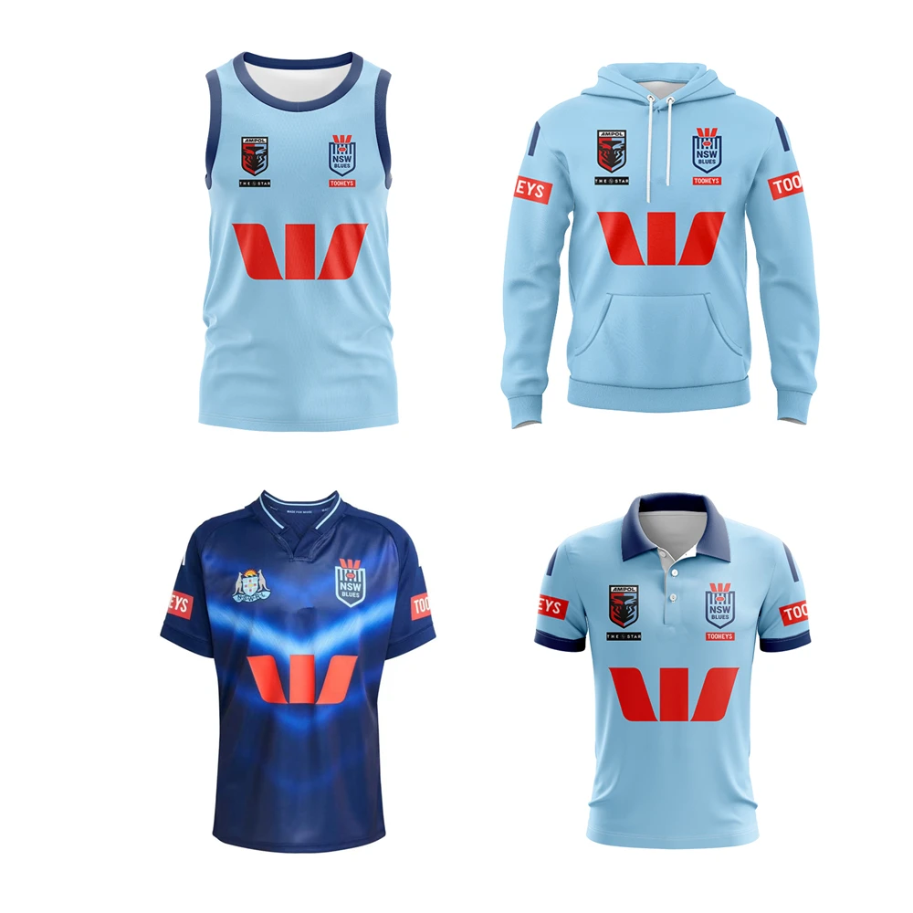 2025 2026 Australia NSW BLUES STATE OF ORIGIN rugby jersey jacket Hoodie NSW rugby jersey Training clothes vest