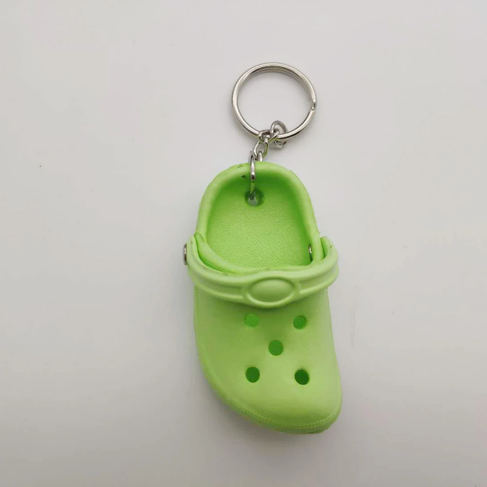 1PC Cute 3D Mini EVA Beach Hole Little Shoe Keychain Gift Bag Accessories Decoration Keyring Floating slipper Key Chain