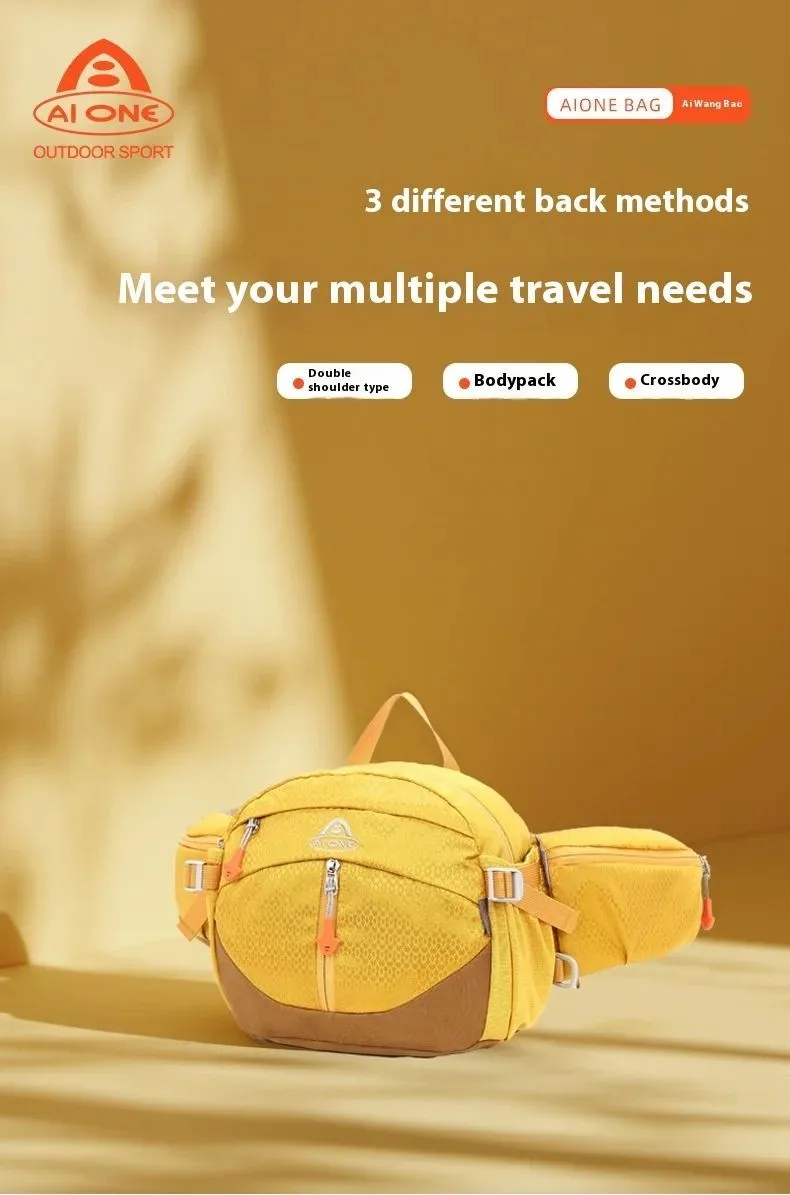 Small Travel Backpack Nylon Waist Pack - Adjustable Outdoor Fanny Pack for Hiking Camping, Water-Resistant Lightweight Belt Bag