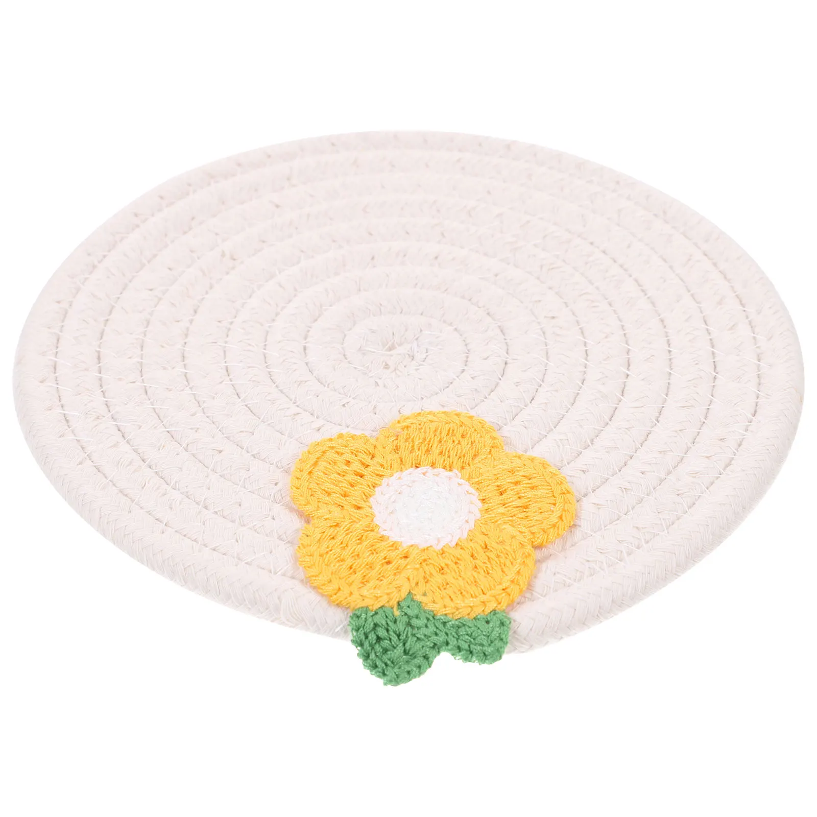

Heat Insulated Placemat Cotton Woven Coaster Non Slip Bottom Stylish Home Bar Restaurant Table Decor Protective Pad Safe