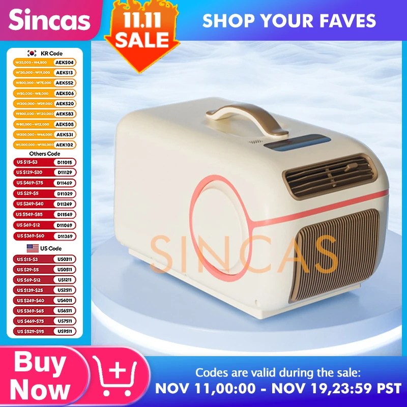 Condicionador de ar portátil de modo duplo 1800w compressor unidade de aquecimento de refrigeração estilo coreano abrigo ao ar livre controle de clima acampamento