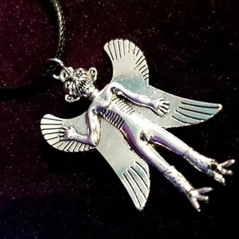 Pazuzu Necklace Occult Demonic Flying Demon Protection Sigil of Lucifer Pendant Necklace Amulet Shield Demonolatry Gift - Image 3