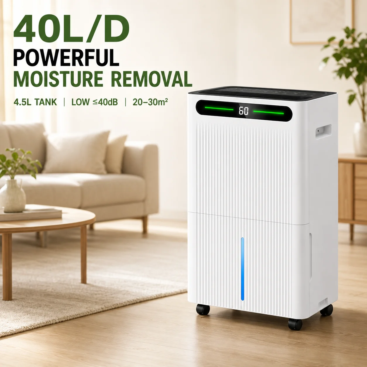 Manufacturer 40L/Day Electric Compressor Dehumidifier Smart WiFi Control For Home Commercial Basement Clothes Drying Large Room