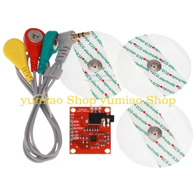 587B AD8232 Single Leads Heart Rate Monitoring Development Board for DIY Projects