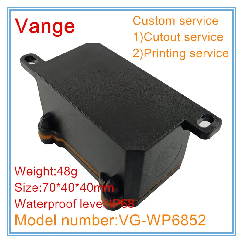 Vange Ip68 Waterdichte Projectkast 70*40*40Mm Pc Plastic Instrumentbehuizing