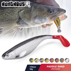 Hunthouse-señuelo artificial para pesca, cebo blando de 170mm, 35g, material de PVC para perca de lubina, zander