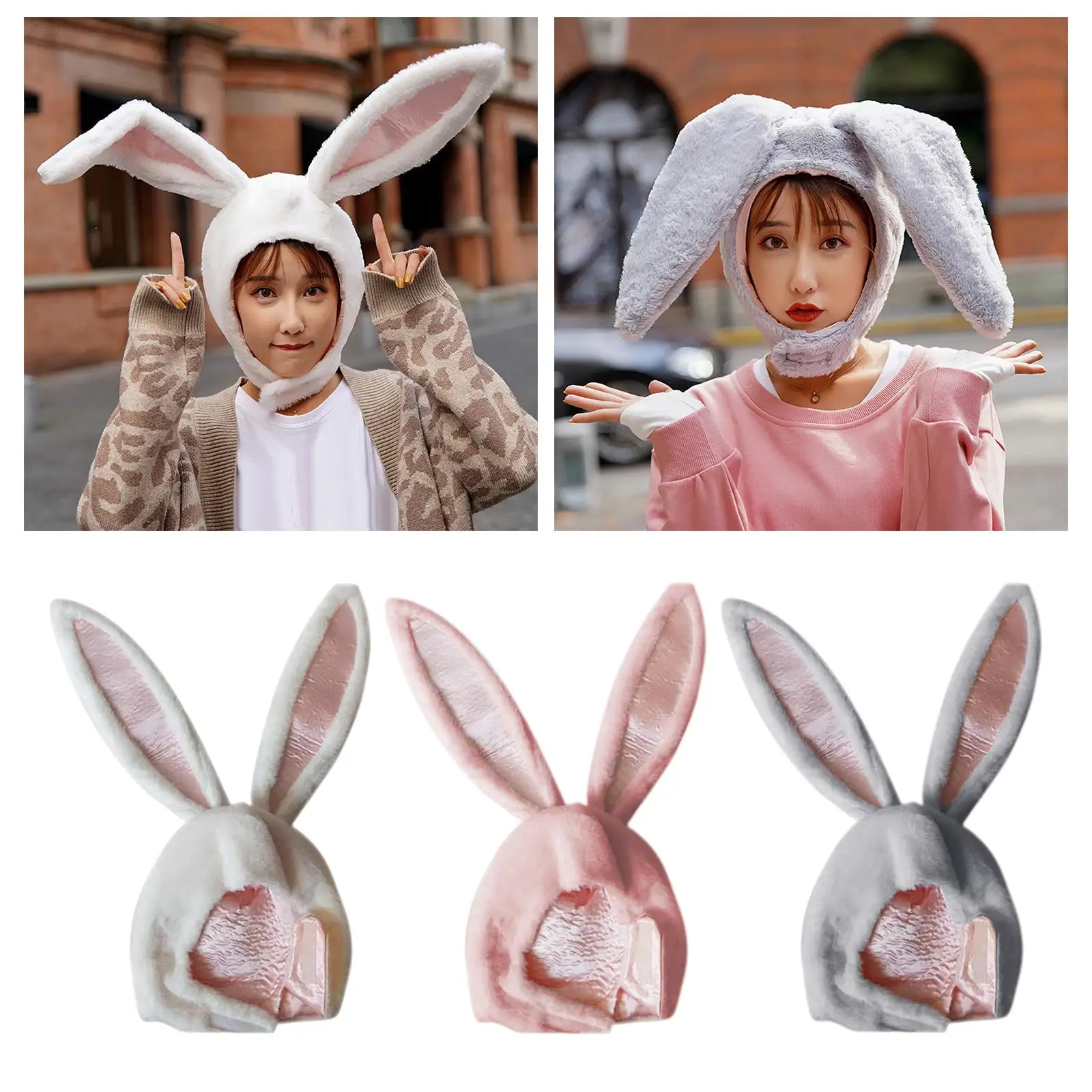 

Soft Bunny Ears Hat Kids Adult Funny Cosplay Fancy Dress Party