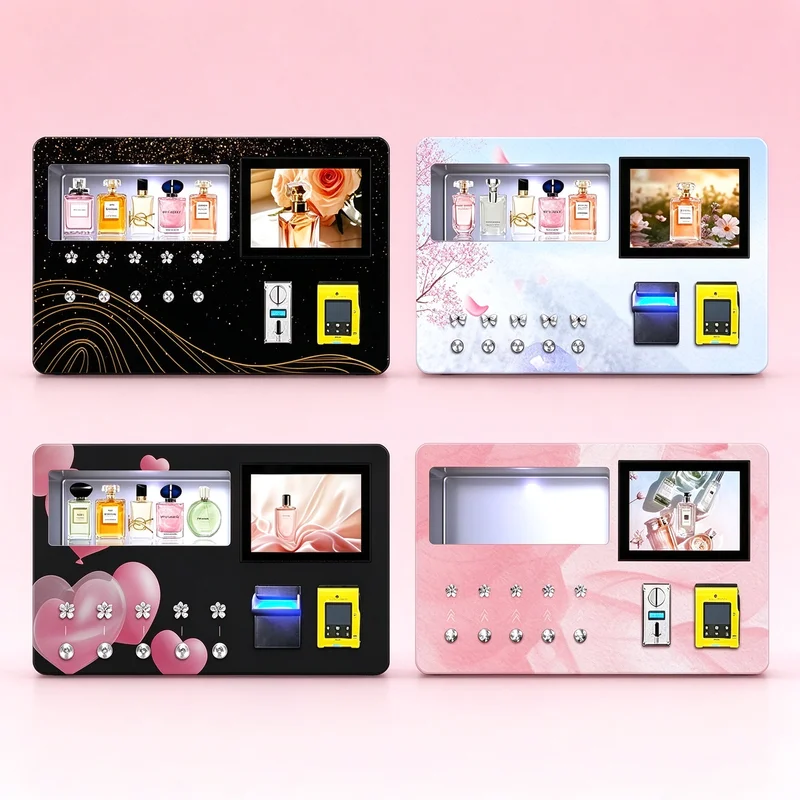 Perfume Vending Machine Wall Mounted Flat Housing Independent Spraying Channel For Coffee Shop Lobby Unattended Fragrance Retail