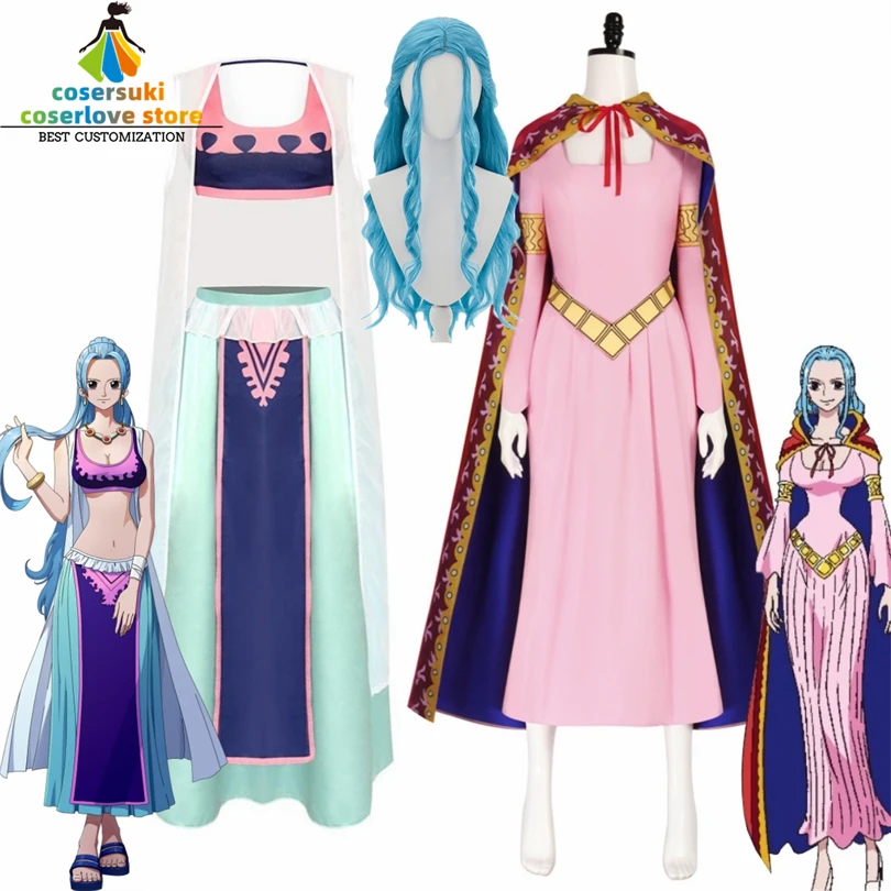 PIECE Nefertari D. Vivi Cosplay Costume Carnival Halloween Costume and Headwear Headgear