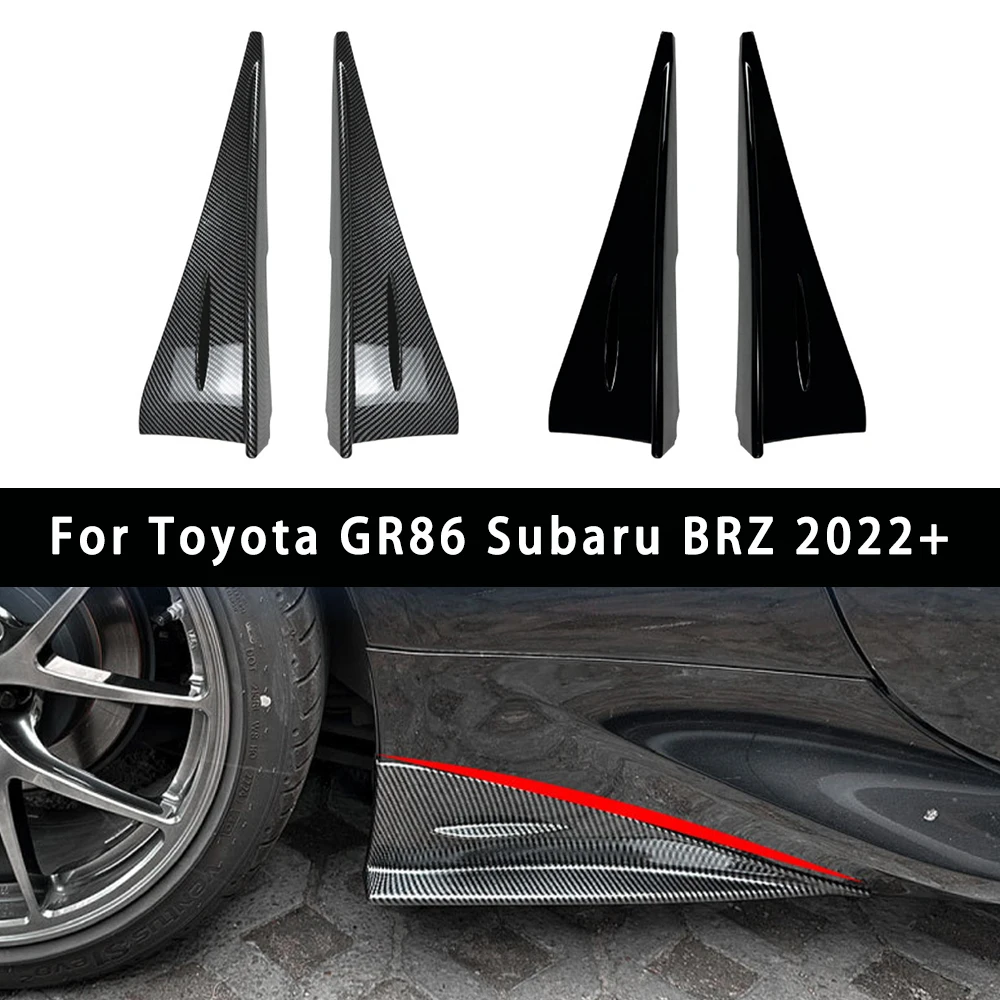 

For Toyota GR86 Subaru BRZ 2022+ Car Rear Side Skirt Splitter ABS Side Skirt Rocker Splitters Winglet Wings Canard Diffuser
