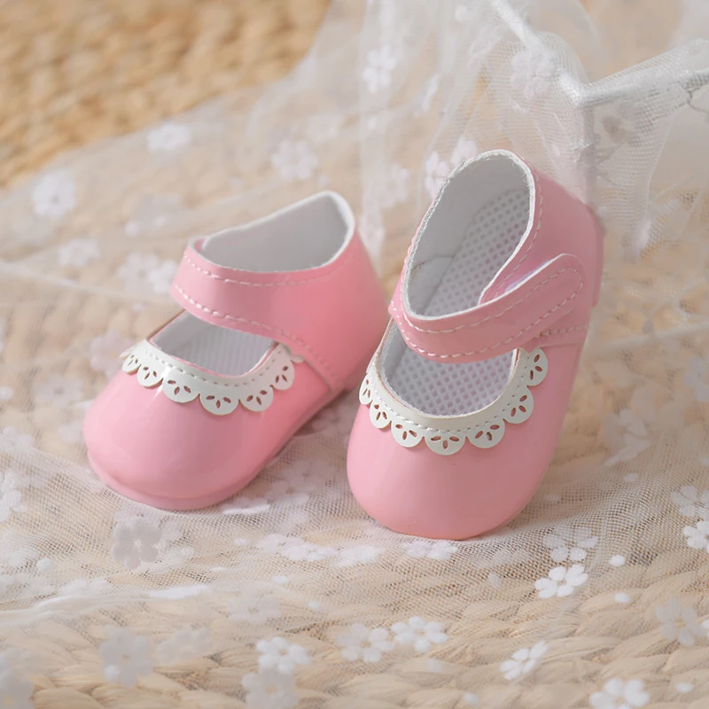 Puppe Schuhe Kleidung Handgemachte Stiefel 7,5-8 cm Schuhe Für 21 Zoll Amerikanischen 55 cm Baby Neue Geboren Puppe zubehör Für Generation Mädchen Spielzeug – Detail 6