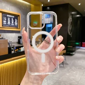 Transparente Telefonabdeckung für iPhone 16 15 14 13 14 11 Pro Max plus Magsafe 12 Hauptverkäufe Beste Anticocharcharys - №1