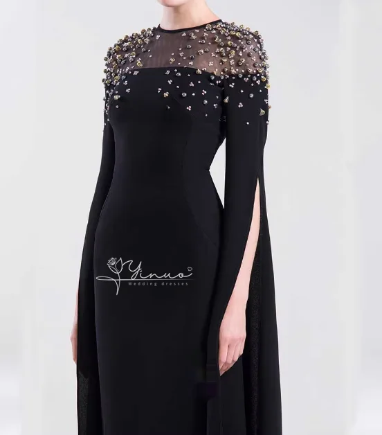 Dress Luxury Birthday Evening Dress Floor Length Full Sleeves Summer Elegant Wedding Party Gowns For Women Arab