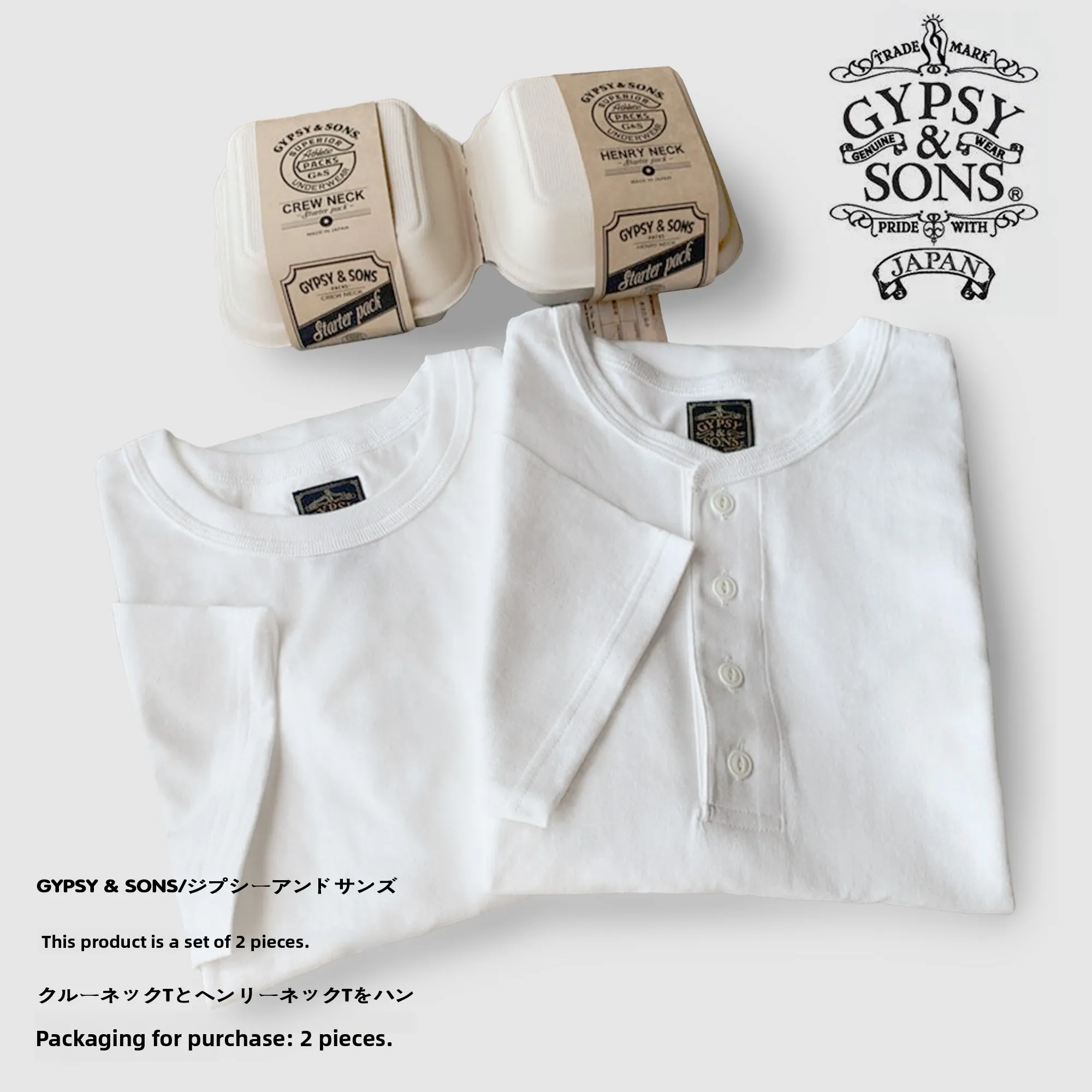

Limited Edition Gypsy Sons Classic round Ne Henry Collar Hamburg Box ort Sve Cotton T-irt Stand Fit Casual Tee