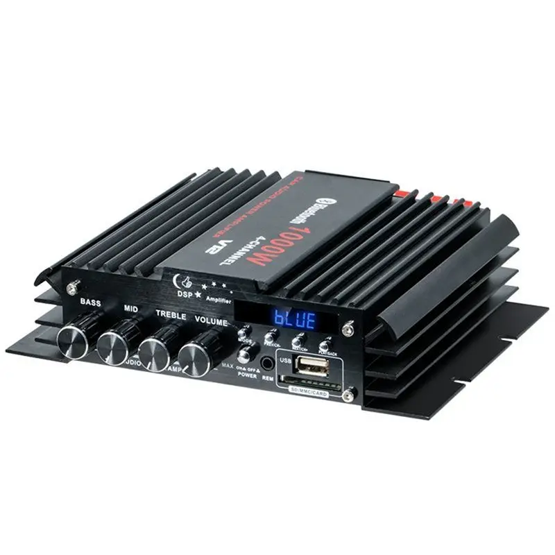 AS95-لسيارة الكمبيوتر المنزلي USB بلوتوث 5.0 مكبر للصوت 4 قناة 12 فولت Hifi صوت ستيريو أمبير موسيقى بدون فقدان #1