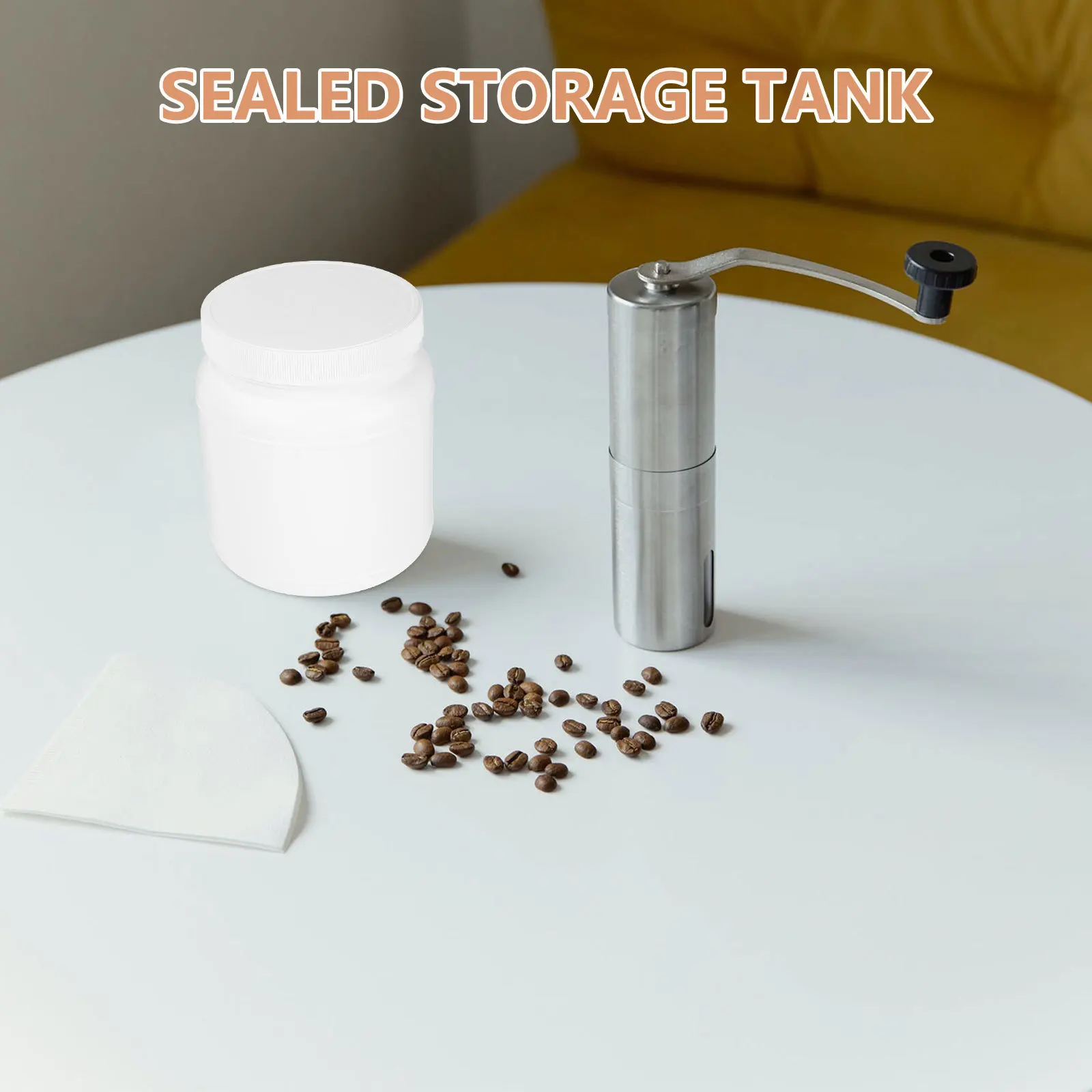 

Large Capacity Plastic Storage Jar Screw Top Lid for Coffee Protein Milk Powder Kitchen Organization Travel