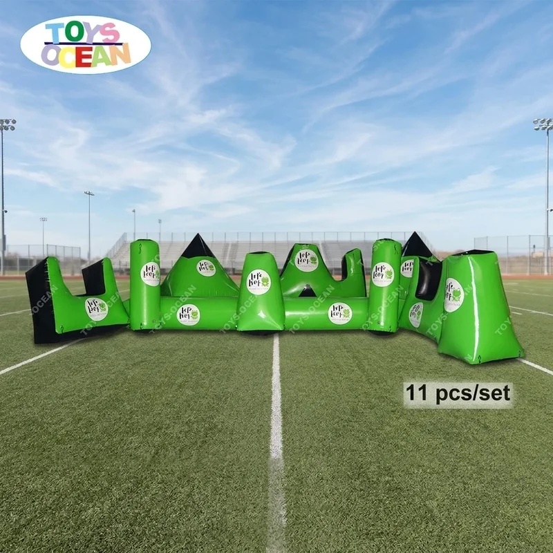 Inflatable Paintball Bunker Obstacle Set, Reusable Inflatable Battle Barriers for Backyard Game Kids Team Activity
