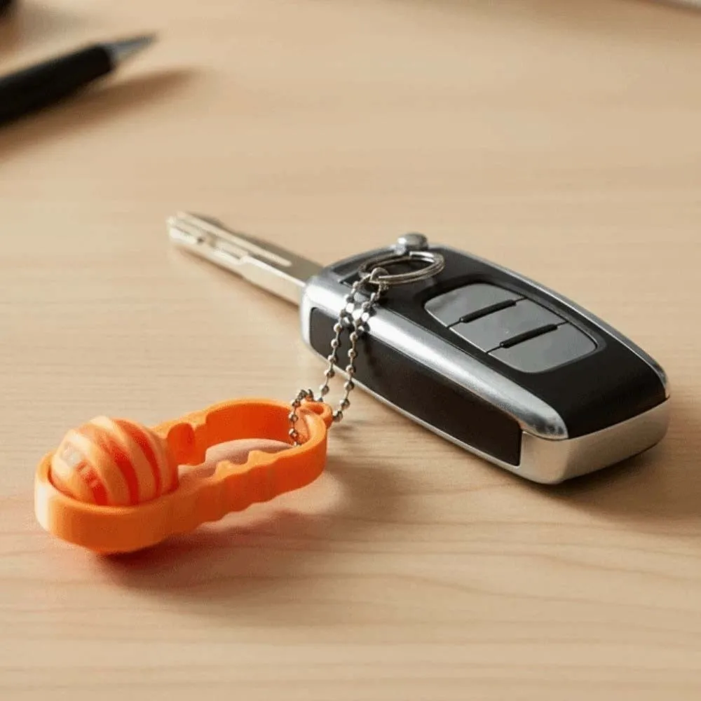 Creative Turbine Ball Key Chain Key Ring 3D Printed Movable Small Ball Pendant PLA Pressure Reducing Funny Fidget Couple