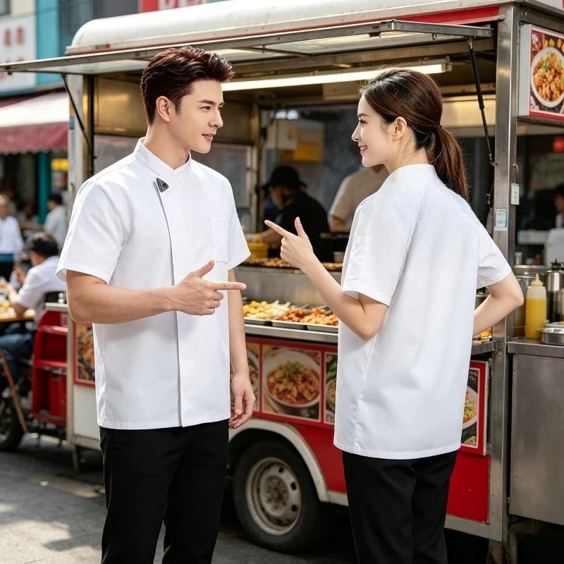 Male and Female Chef Uniforms, Hotel Restaurants, Snack Shops, Catering Specific Workwear, Wear-resistant and Washable Workwear