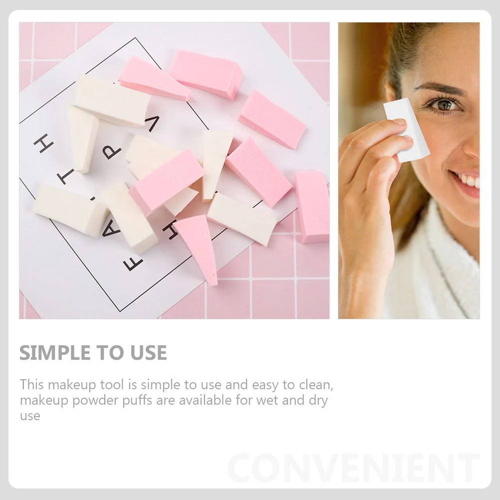 50 Pcs Blending Sponge Wet Dry Makeup Face Foundation Sponges Applicator Triangle Puff