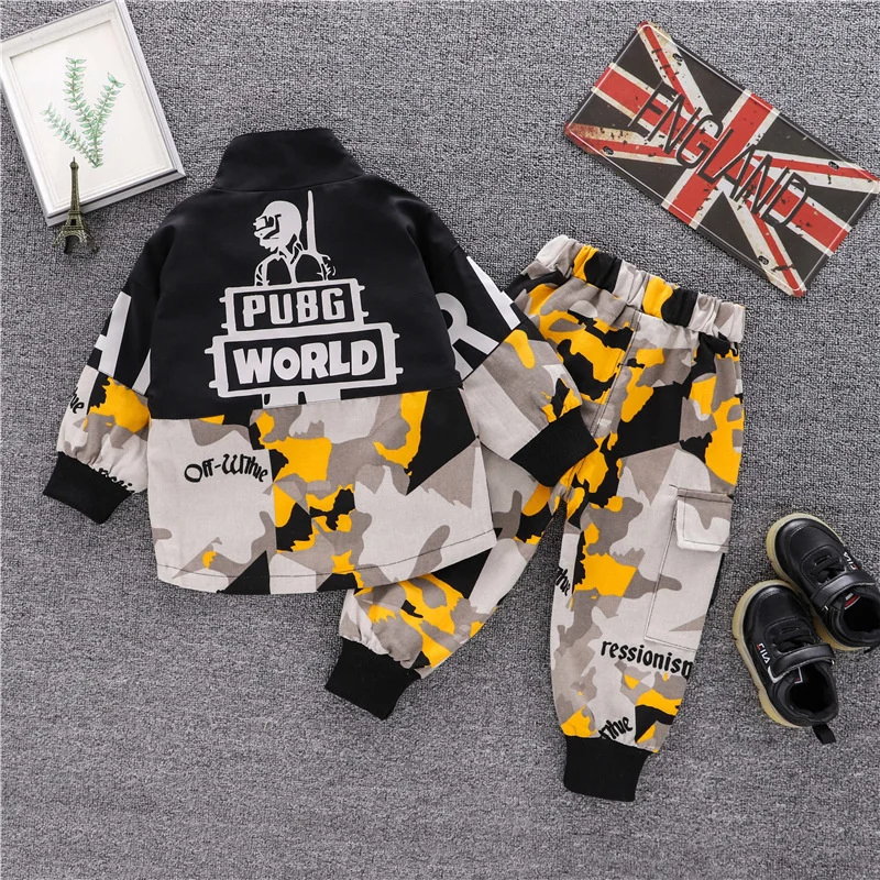 

Boys Suit Sweatshirts +Pants Cotton 2Pcs/Sets 2022 Printed Spring Autumn Thicken Sports Sets Comfortable Children Clothing