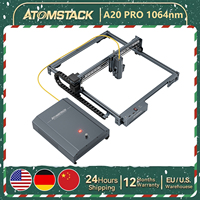AtomStack A20 Pro 1064nm Infrared Laser 20W Fiber Deep Laser Marking Engraving Machine Metal Wood Cutting Rust Removal 40x40cm