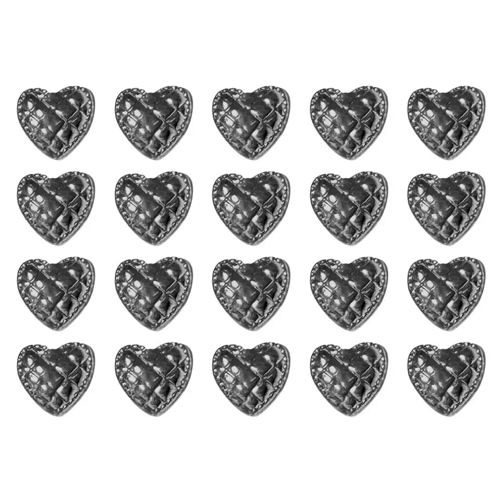 20pcs High Quality 6mm Heart Shape Buttons Mini DIY Coat Buckles Handmade Doll Clothing Buckles for 1/6 Doll Clothes Accessories