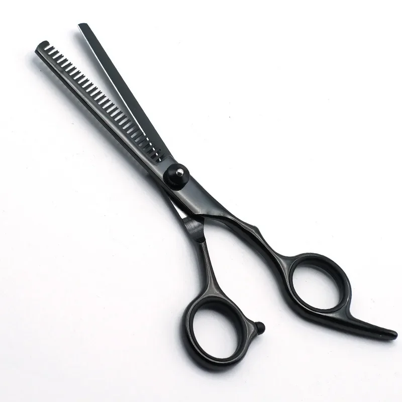 2 قطعة مخزن الحلاقة مقص قص الشعر المهنية تصفيف الشعر ترقق مقص الفولاذ المقاوم للصدأ مقص مقص الأسنان