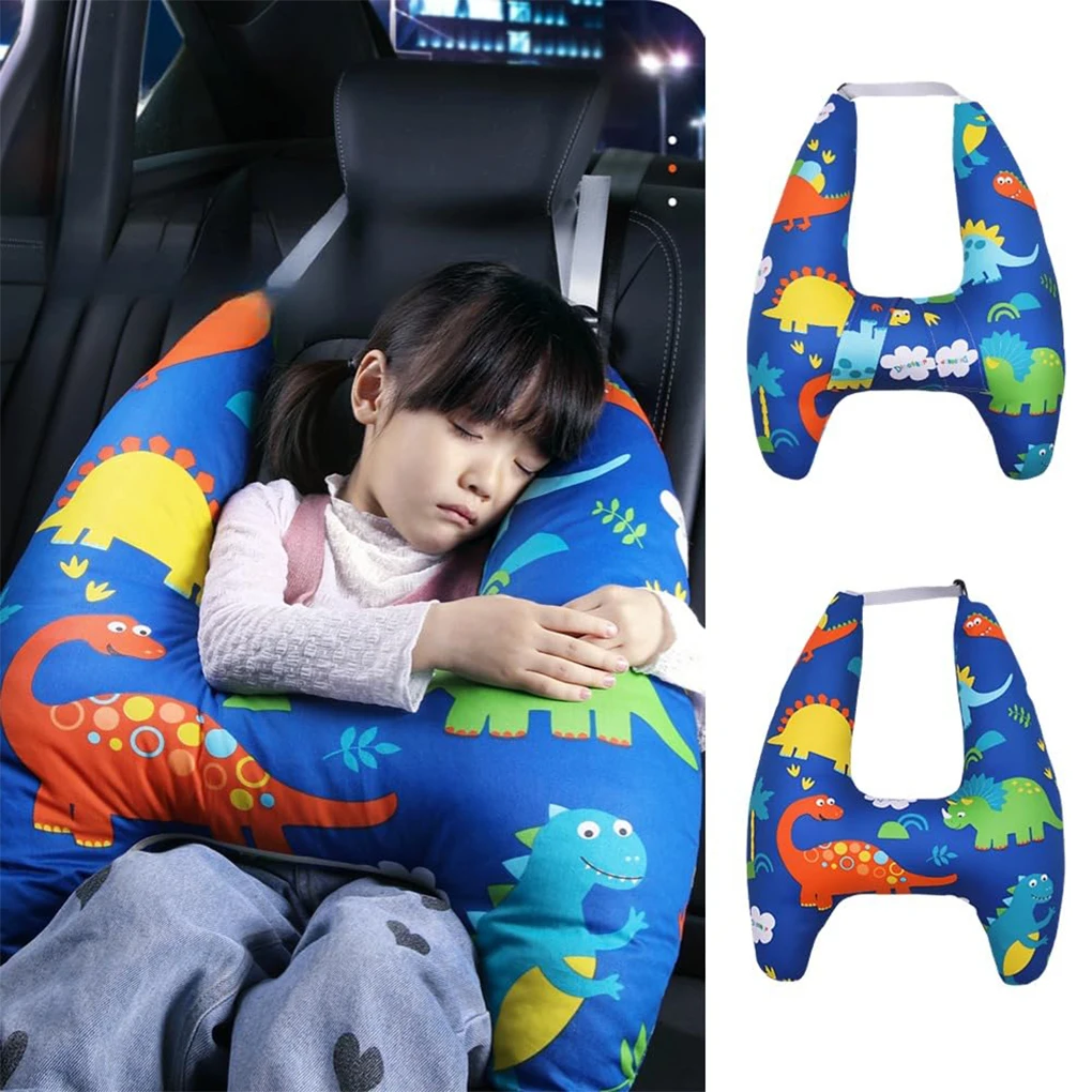 Bonito animal padrão cabeça travesseiro para crianças e adultos, carro viagem headrest, dispositivo de dormir, acessórios do carro, suporte para carros