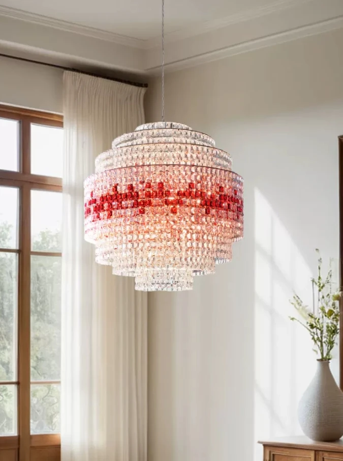 Italian luxury crystal pendant lights, bedroom bedside small pendant lights, Nordic bar island lamps, high-end villa dining room