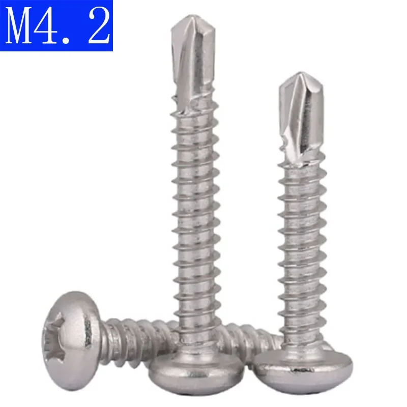M4.2 410 Stainless Steel Phillips Pan Head Self-Drilling Tapping Screws DIN7504 Drilling Screws DIN 7504