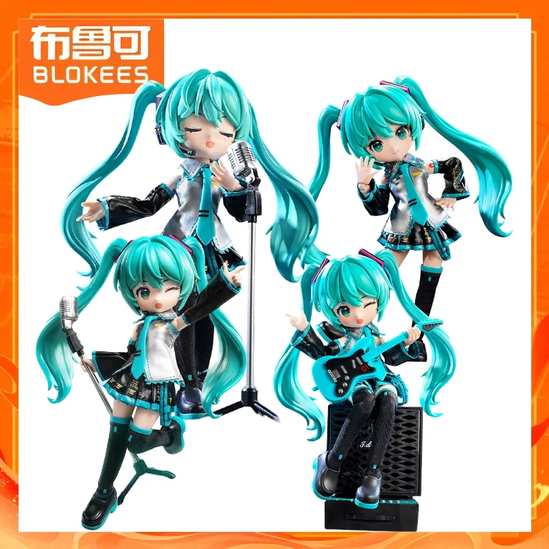 

Genuine New Bloks Hatsune Miku Wonderful Meeting Edition Formula Clothes Figure Models Surrounding Girls Collection Gifts