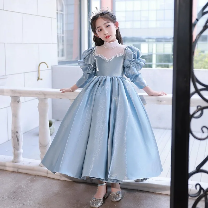 Formal Prom Children Slim Fit Ceremonial Dress Chorus Performance Kid Host Tailor-made Fashion Gowns Girls Cute Princess Dresses