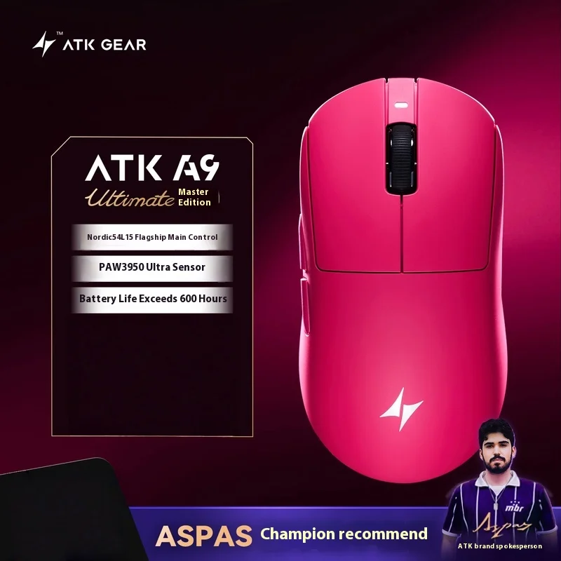 

Atk Dragonfly A9 Master Edition Wireless Gaming Mouse Ergonomic Design High Precision Sensor Customizable Buttons for Esports