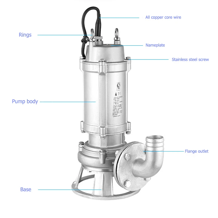 5 hp pump submersible 3 inch 4kw chinese submersible stainless steel water pumps for dirty water