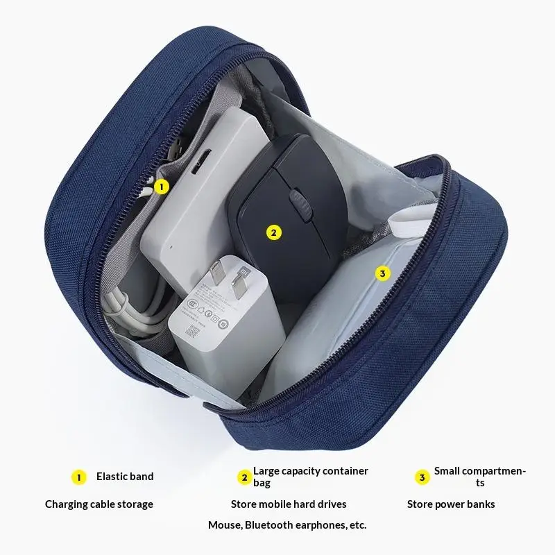 Waterproof Portable Cable Organizer Bag Travel Digital Accessories Pouch For USB Bank Earphones Storage Case