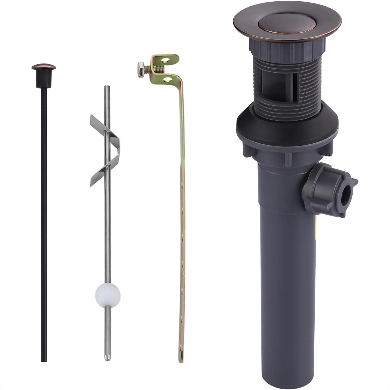 

Bathroom Sink Drain with Lift Rod, Oil Rubbed Bronze Pop Up Stopper for Vessel Sink
