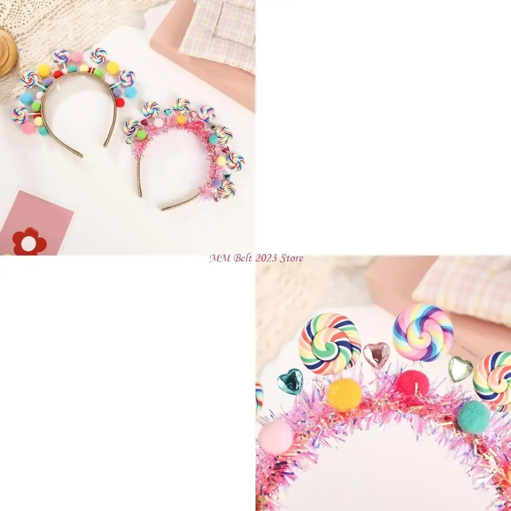 

49ME Праздничный детский головной убор с героями мультфильмов, модная заколка для волос ярких цветов, неаллергенный тонкий