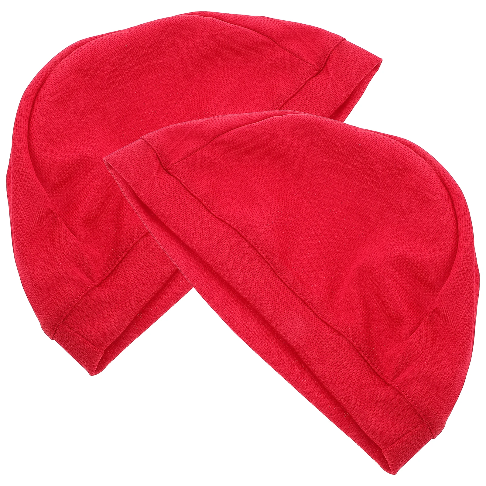 

2Pcs Red Mesh Quickdry Cycling Cap Liner Beanie Sun Protection Stretch Mesh Beanie Men Women Cycling Cap