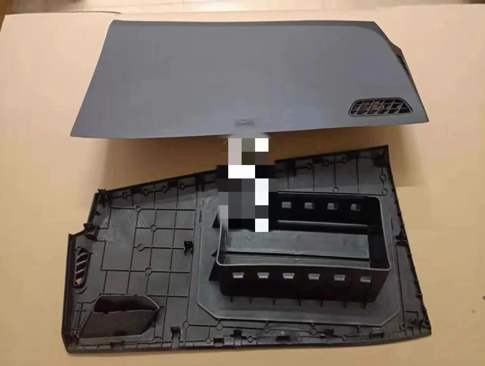 1 قطعة أسود/رمادي اللون البلاستيك مقعد الركاب غطاء لوحة القيادة لوحة الطيار أو الغطاء الرئيسي لسيارة يابانية H 9th Civ ic 2012-2016 #2