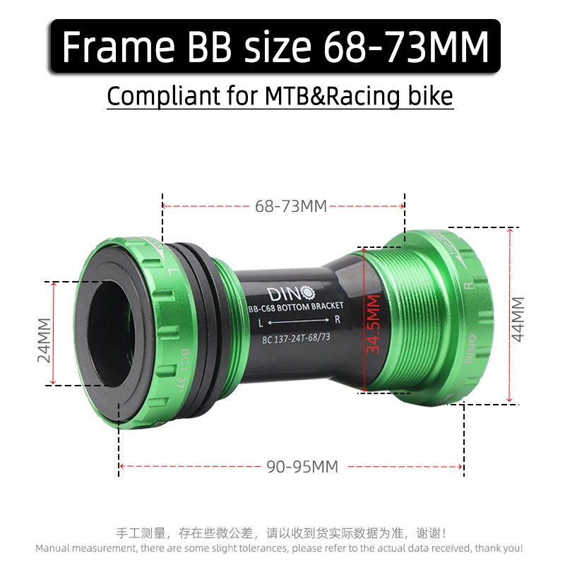 Full CERAMIC BEARING BB Shell 68mm 73mm BOTTOM BRACKETS Applicable to 22/24mm