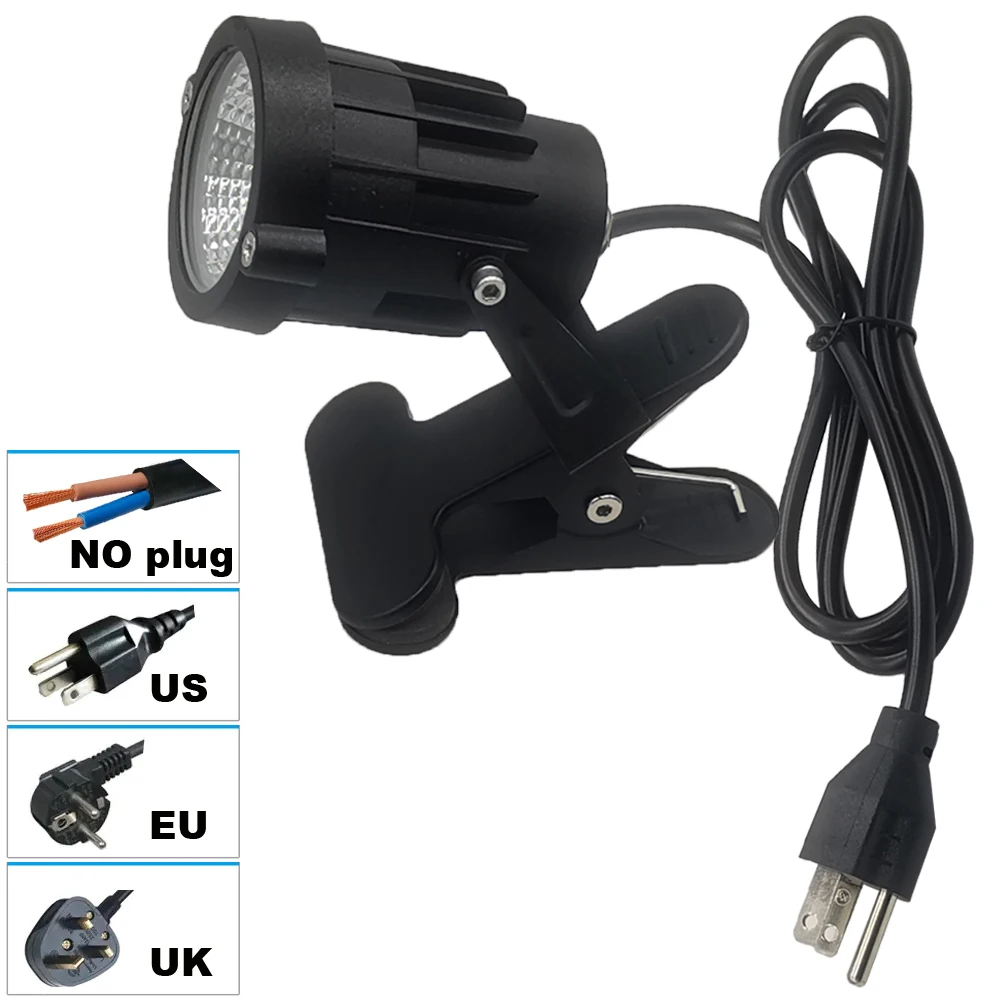 

Spot Lights Clamp Indoor Spotlights 12W Clip-on Lights with EU/UK/US Plug for Trade Show, Workshop, Billboard, Desk Lighting