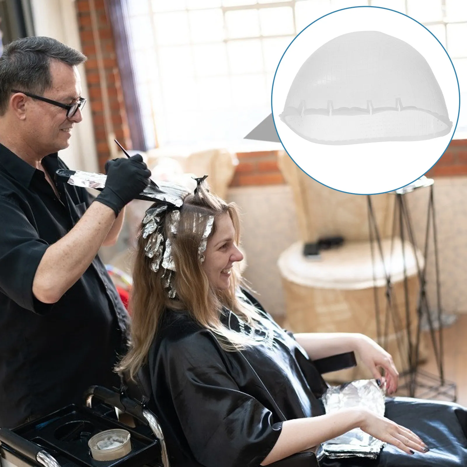 

Силиконовая шапочка для окрашивания волос, многоразовая, для мелирования, мягкая, эластичная, для салонов и домашнего использования