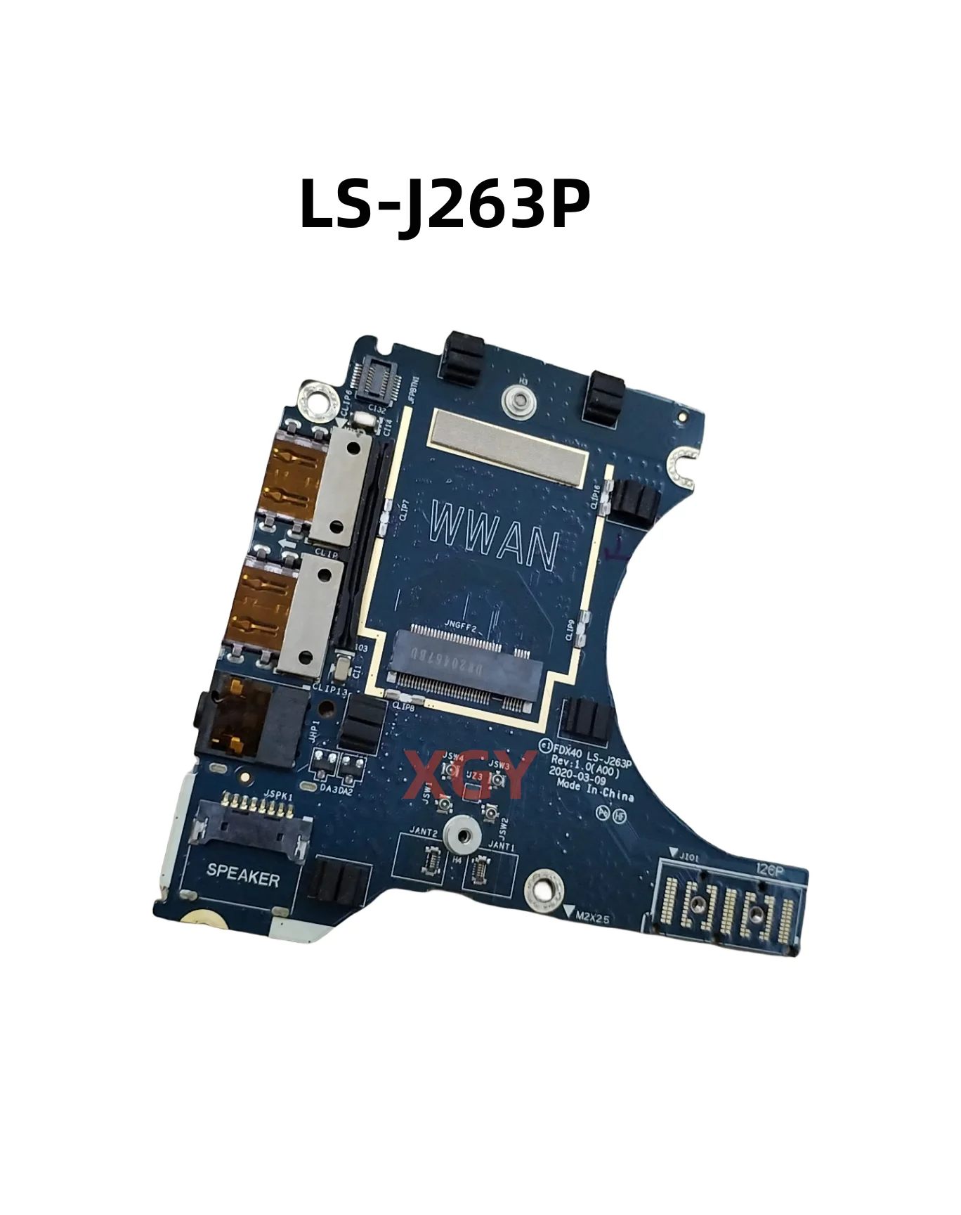 Original For Dell Latitude 7410 E7410 Power Button USB Port Audio Wlan IO Board REV:1.0 100% FDX40 0FDX40 LS-J263P Tested OK