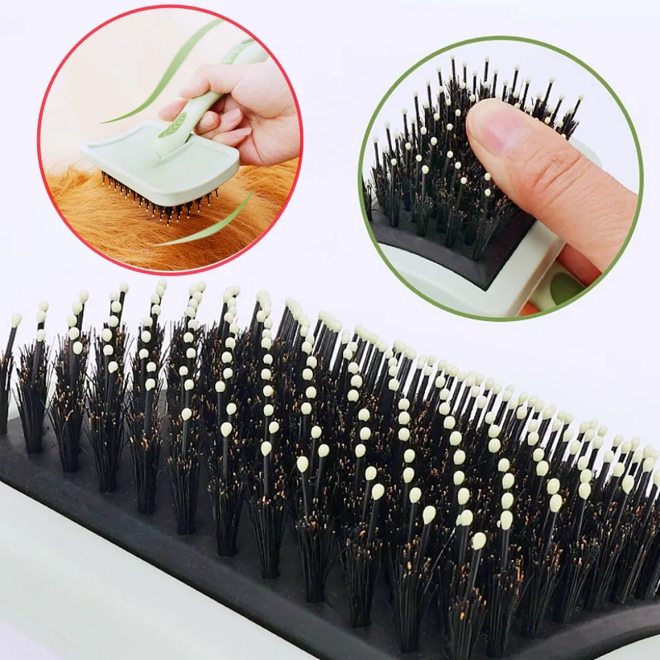 

Dog Comb Pet Hair Remover No Hurt Brush for Dogs Hair Pulling Massage Dog Brush Soft Dogs Brushes Cleaning Cat Comb Pet Products