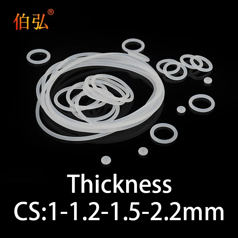 O-ring CS 1/1.2/1.5/2.2mm silicone VMQ sealing ring high temperature resistant gasket waterproof and elastic in specifications