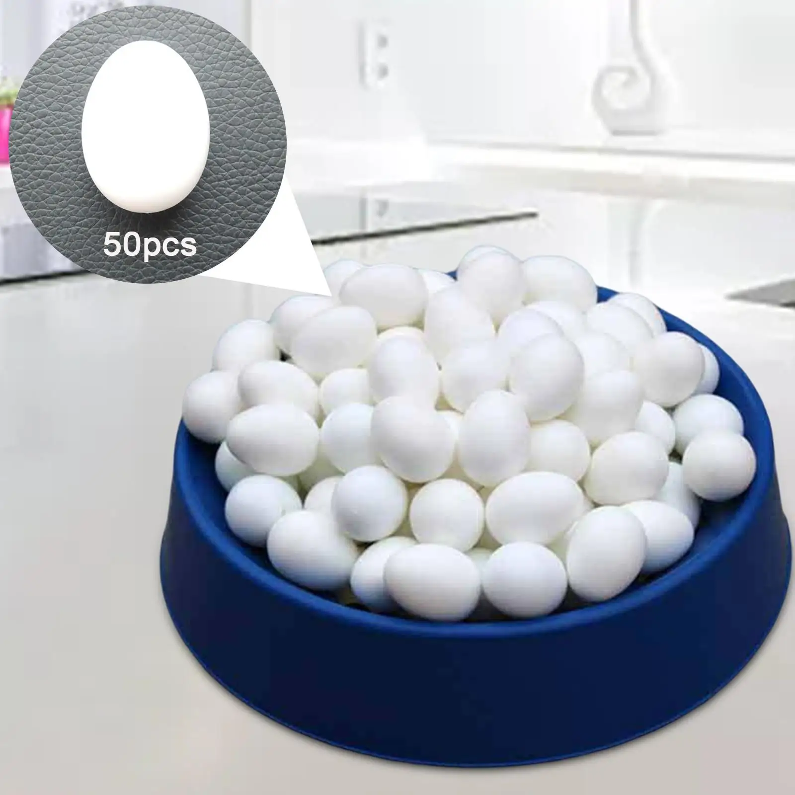 50 Pieces Solid Plastic Pigeon Eggs Dummy Fake False Eggs for Racing Pigeons Breeding Supplies