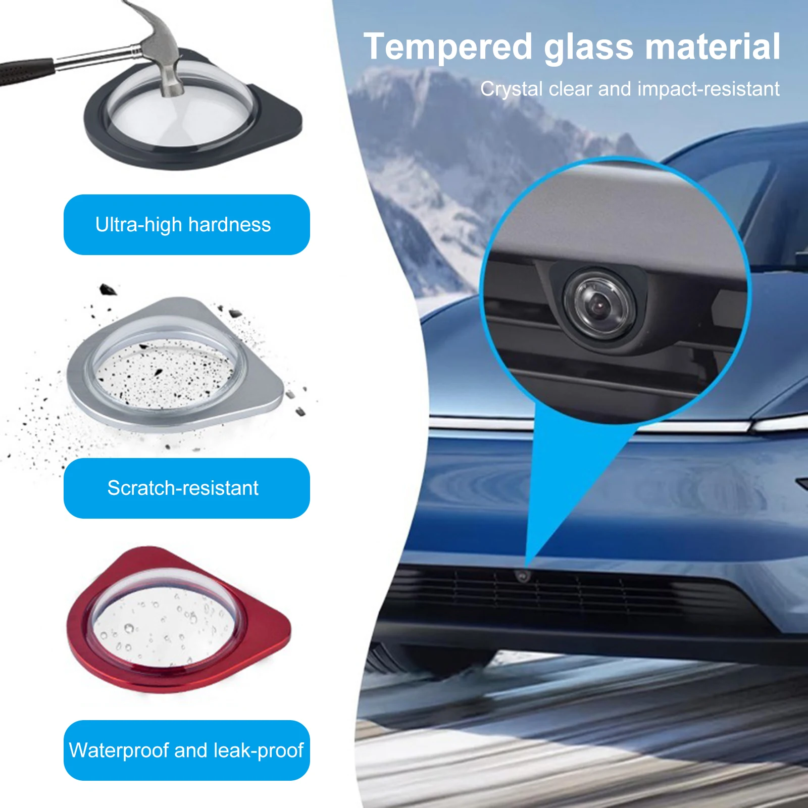 

Защита передней камеры автомобиля для Tesla Model Y Model 3 2025-2026: Автомобильные аксессуары YL для предотвращения столкновений